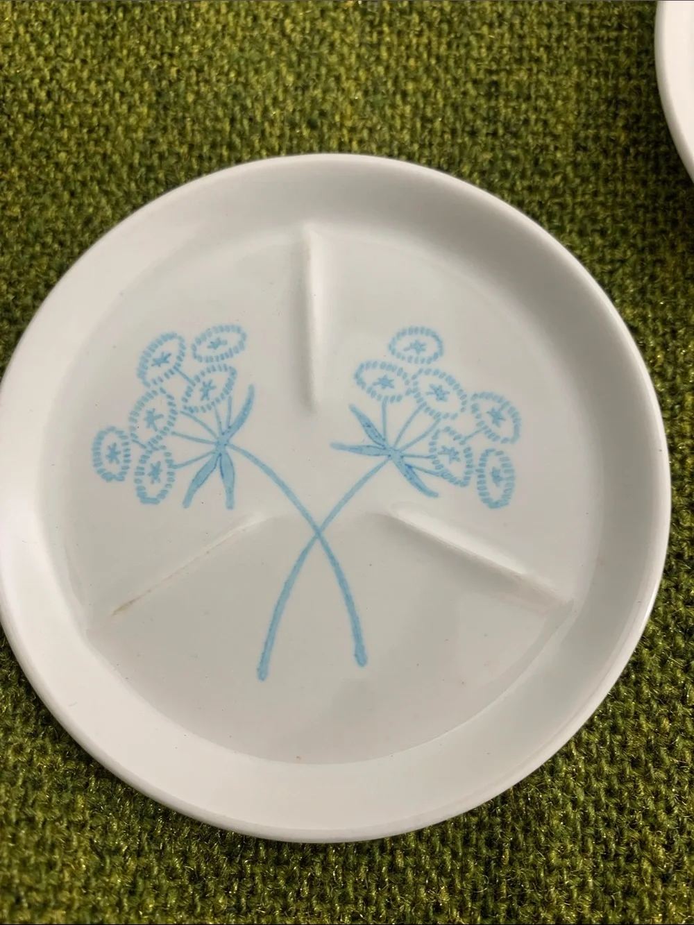Salt or Spice Dips S/6 Light Blue Floral Accents